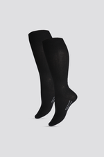 מארז 2 זוגות גרביים גבוהים בצבע שחור