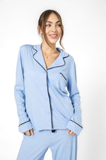 סט פיג'מה מודל בצבע תכלת