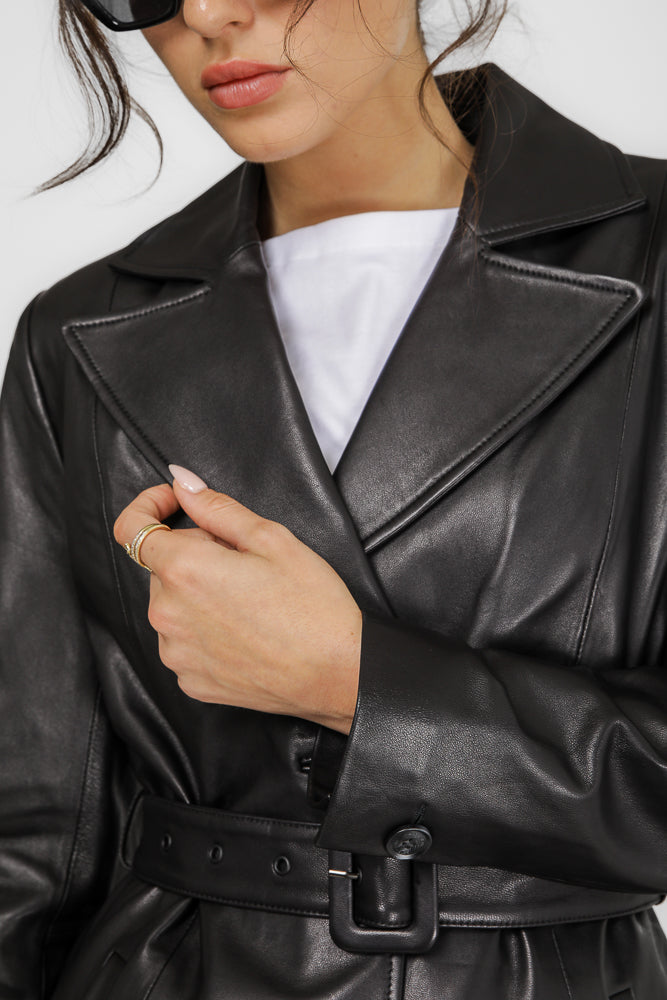 מעיל עור ארוך | קנת קול