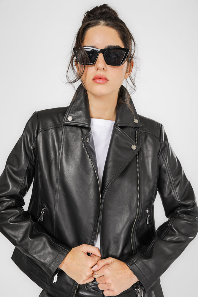 ג'קט עור בצבע שחור | קנת קול