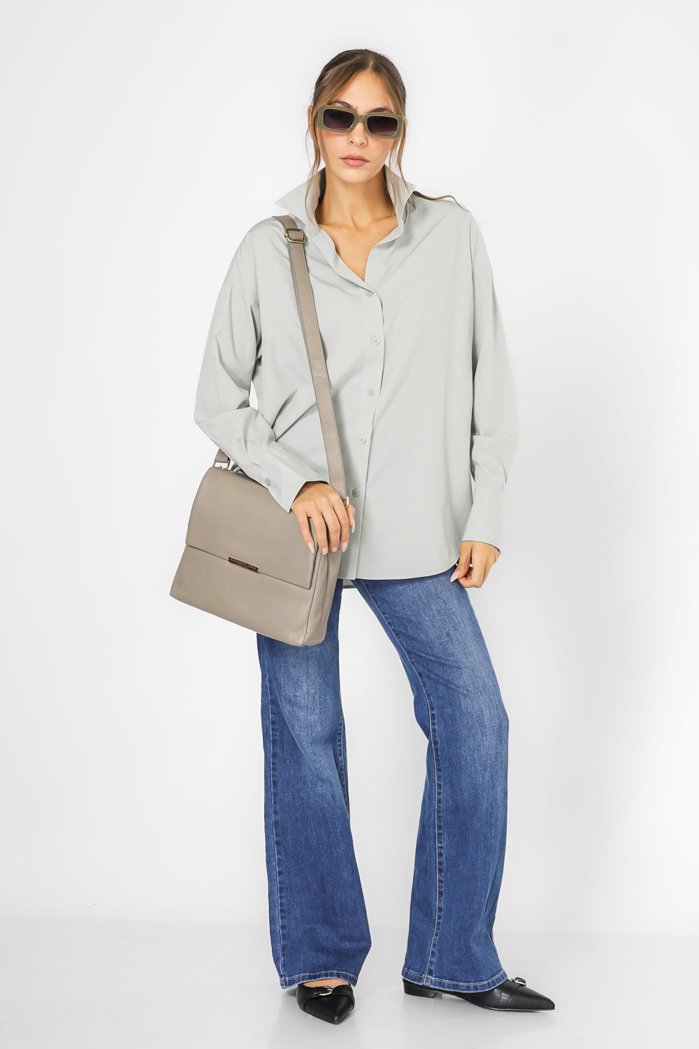 חולצה מכופתרת אוברסייז | קנת קול