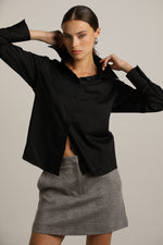 חולצה מכופתרת אלגנטית עם צווארון גדול | קנת קול