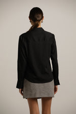 חולצה מכופתרת אלגנטית עם צווארון גדול | קנת קול