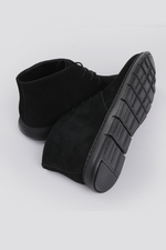 מגפוני זמש לגברים בצבע שחור