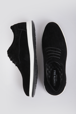 נעלי זמש אלגנטיות לגברים בצבע שחור