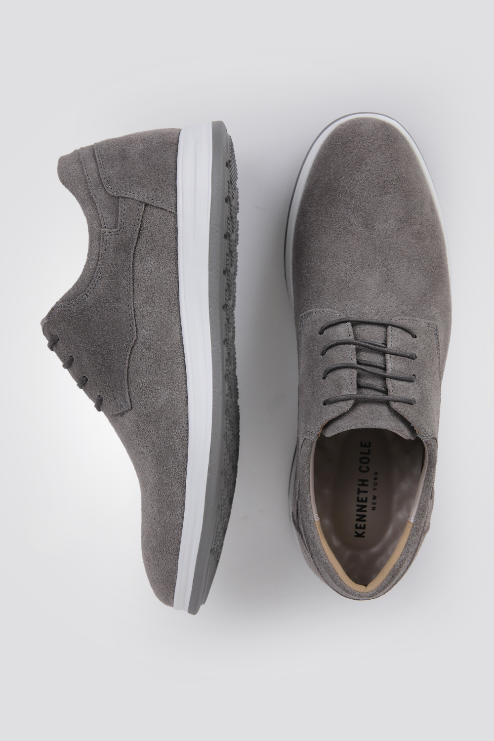 נעלי זמש אלגנטיות לגברים בצבע אפור