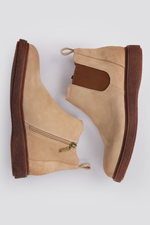 מגפוני זמש לגברים בצבע בז'