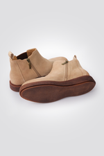 מגפוני זמש לגברים בצבע בז'