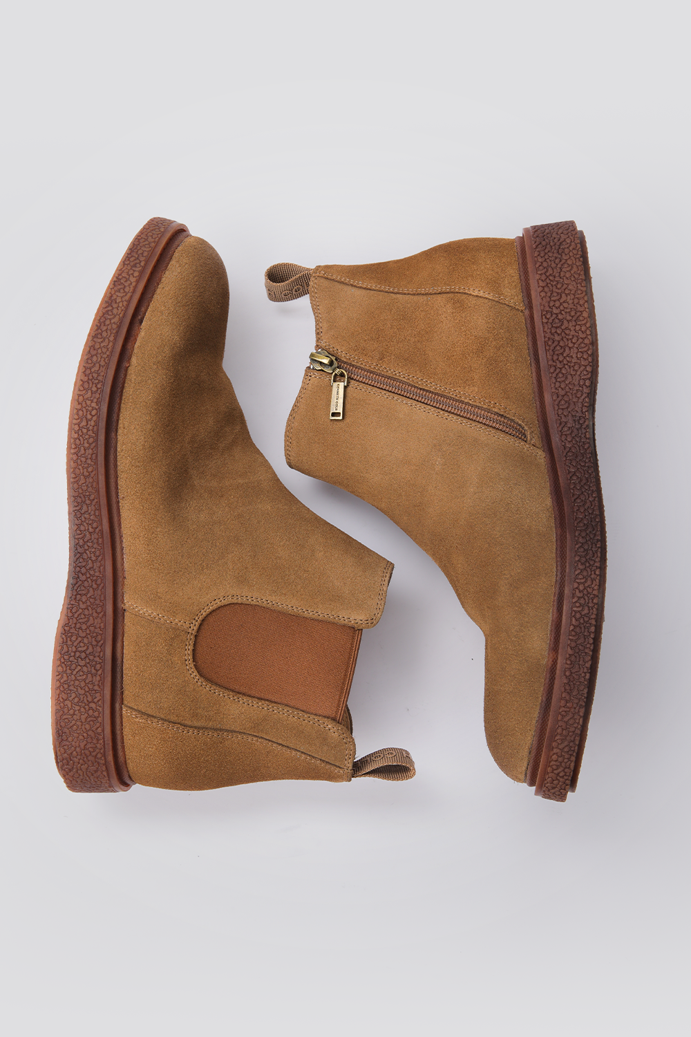 מגפוני זמש לגברים בצבע חום