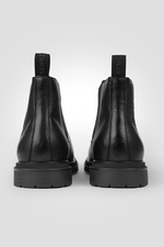 מגפוני עור לגברים בצבע שחור