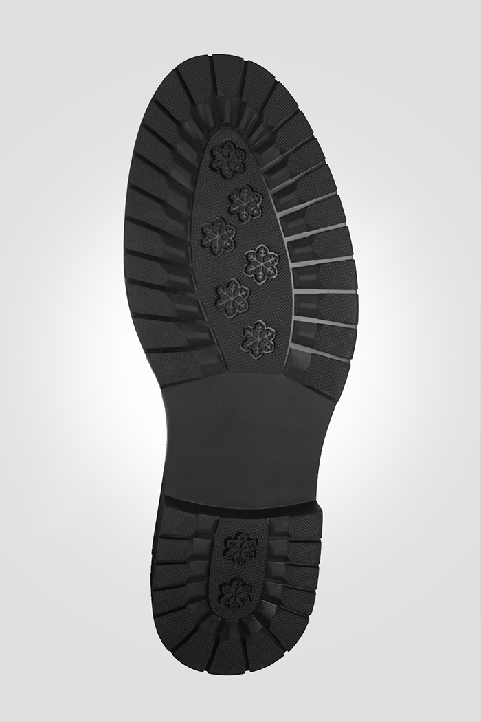 מגפוני עור לגברים בצבע שחור