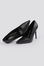 נעלי עקב סטילטו 10 ס"מ בצבע שחור