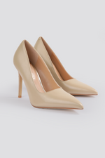 נעלי עקב סטילטו 10 ס"מ בצבע בז'