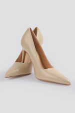 נעלי עקב סטילטו 10 ס"מ בצבע בז'