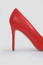 נעלי עקב סטילטו 10 ס"מ בצבע אדום