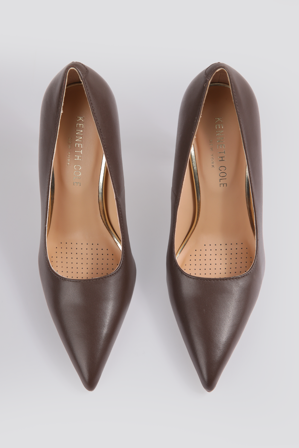 נעלי עקב סטילטו 10 ס"מ בצבע חום כהה