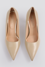 נעלי עקב סטילטו 8 ס"מ בצבע בז'