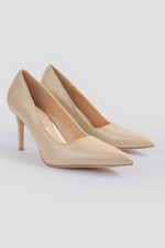 נעלי עקב סטילטו 8 ס"מ בצבע בז'