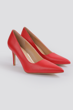 נעלי עקב סטילטו 8 ס"מ בצבע אדום