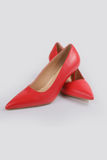 נעלי עקב סטילטו 6 ס"מ בצבע אדום