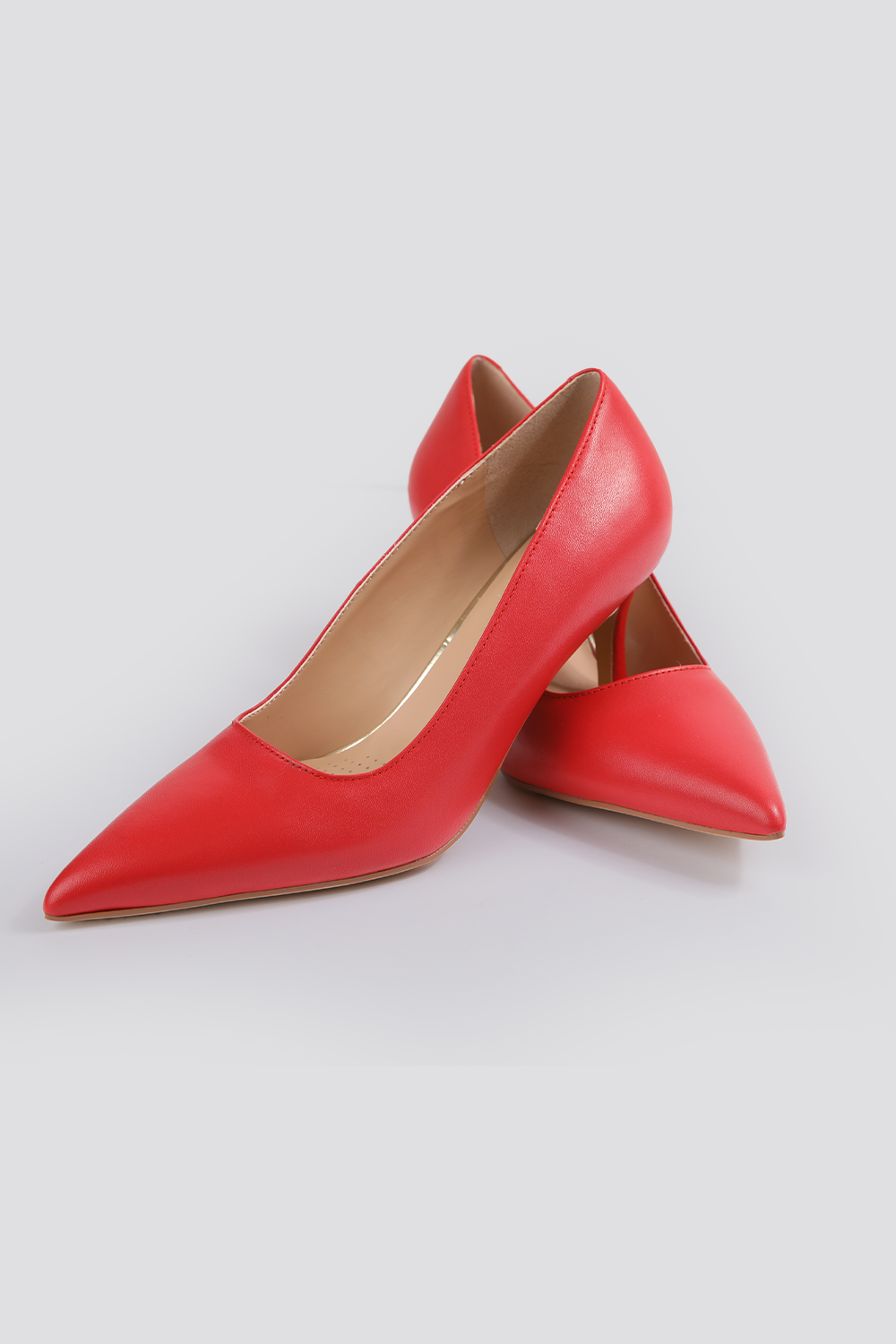 נעלי עקב סטילטו 6 ס"מ בצבע אדום
