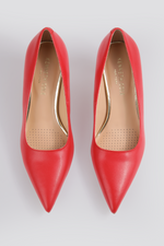 נעלי עקב סטילטו 6 ס"מ בצבע אדום