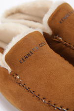 נעלי בית מוקסין לגברים בצבע חום