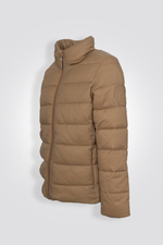 מעיל מרופד בצבע חום לאטה