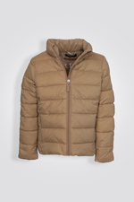 מעיל מרופד בצבע חום לאטה