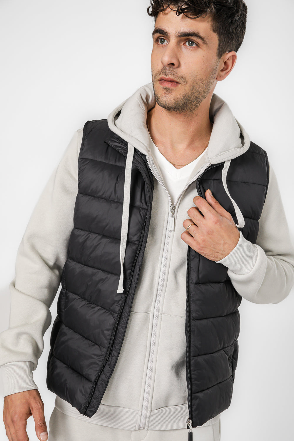 ווסט מרופד עם צווארון גבוה | קנת קול