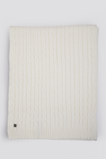 צעיף צמות לנשים בצבע קרם