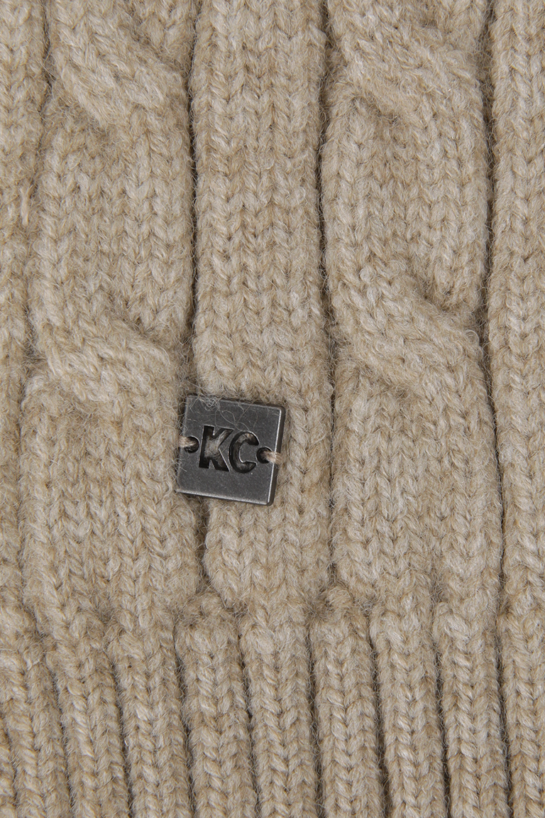 צעיף צמות לנשים בצבע מוקה