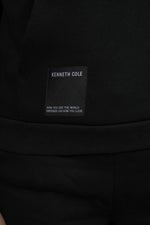 סווטשירט קפוצ'ון עם כיס קנגרו בצבע שחור