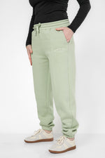 מכנסי טרנינג ארוכים לנשים בצבע ירוק