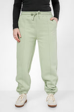 מכנסי טרנינג ארוכים לנשים בצבע ירוק