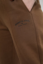 מכנסי טרנינג ארוכים לנשים בצבע קפה