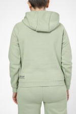 סווטשירט קפוצ'ון עם כיס קנגרו בצבע ירוק
