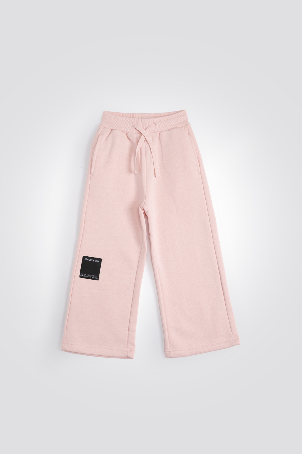 מכנסי טרנינג בגזרה רחבה בצבע ורוד