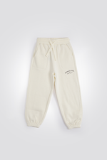 מכנסי טרנינג ארוכים בצבע שמנת