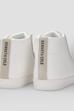 נעלי סניקרס גבוהות לנשים בצבע לבן/בז'