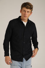 חולצה מכופתרת בעיצוב פסים עדינים | קנת קול