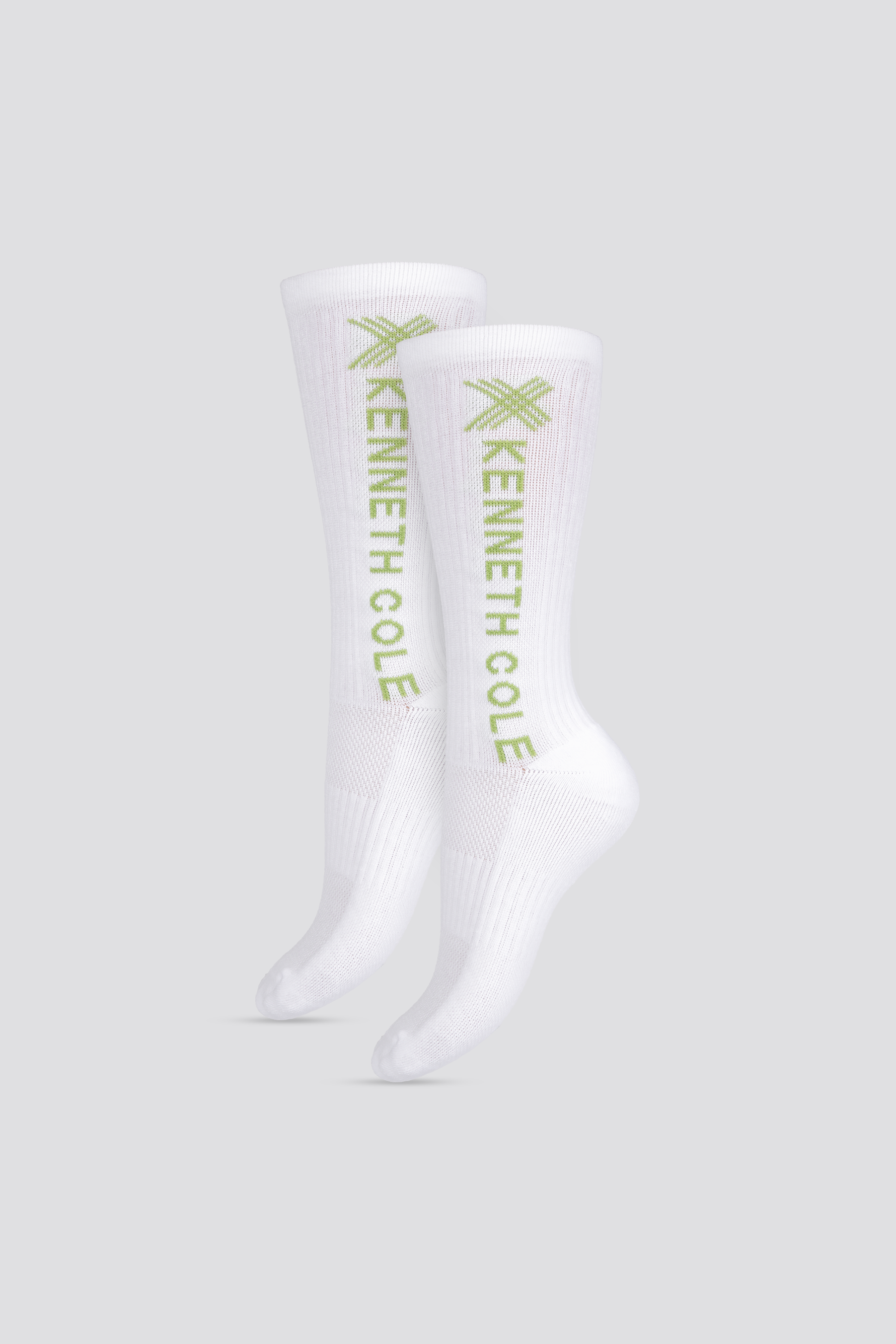 מארז 2 זוגות גרבי ספורט בצבע לבן/ירוק