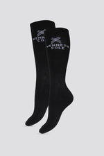 מארז 2 זוגות גרבי ספורט גבוהים בצבע שחור