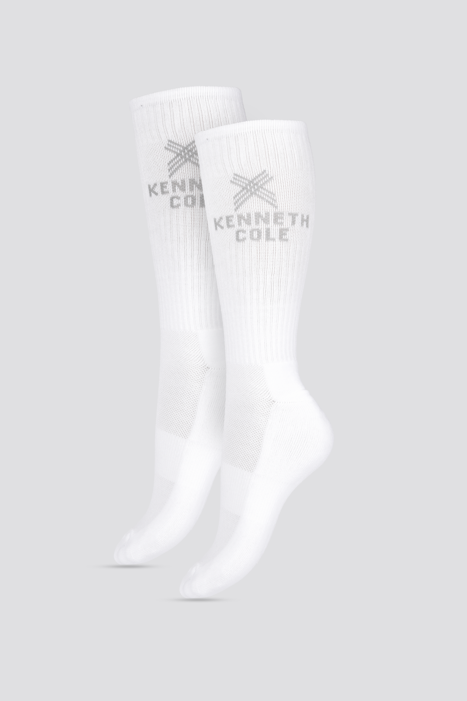 מארז 2 זוגות גרבי ספורט גבוהים בצבע לבן