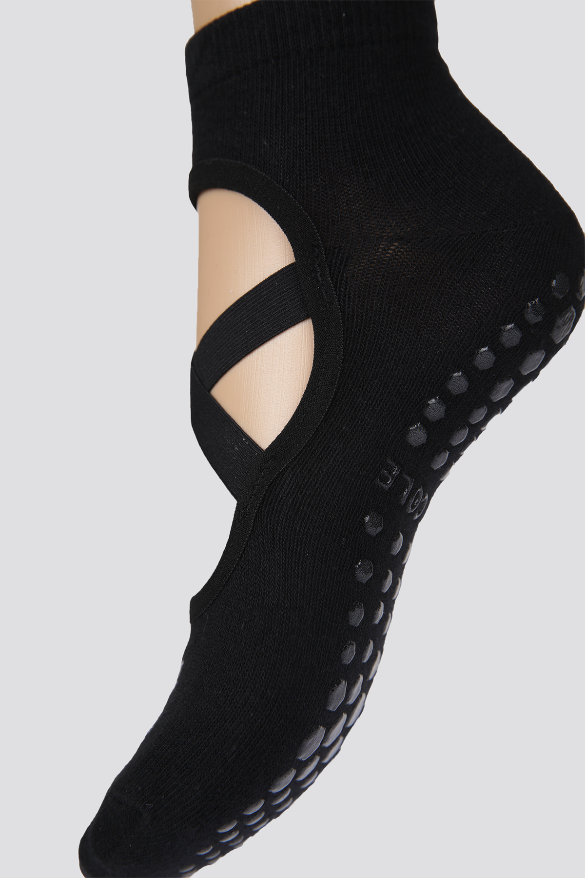 זוג גרבי יוגה לנשים בצבע שחור