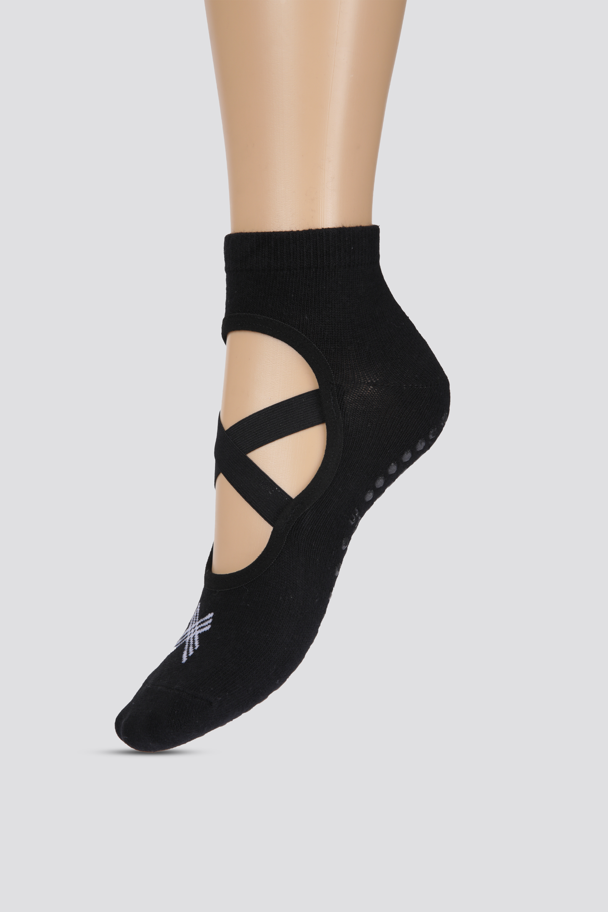 זוג גרבי יוגה לנשים בצבע שחור