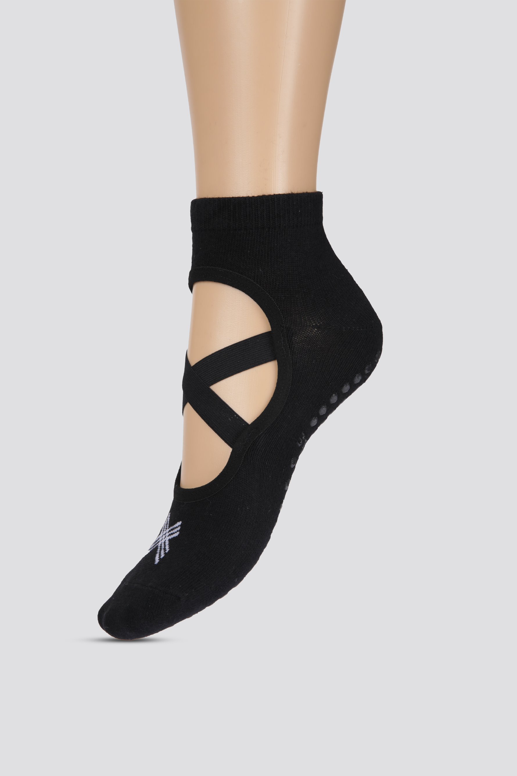 זוג גרבי יוגה לנשים בצבע שחור