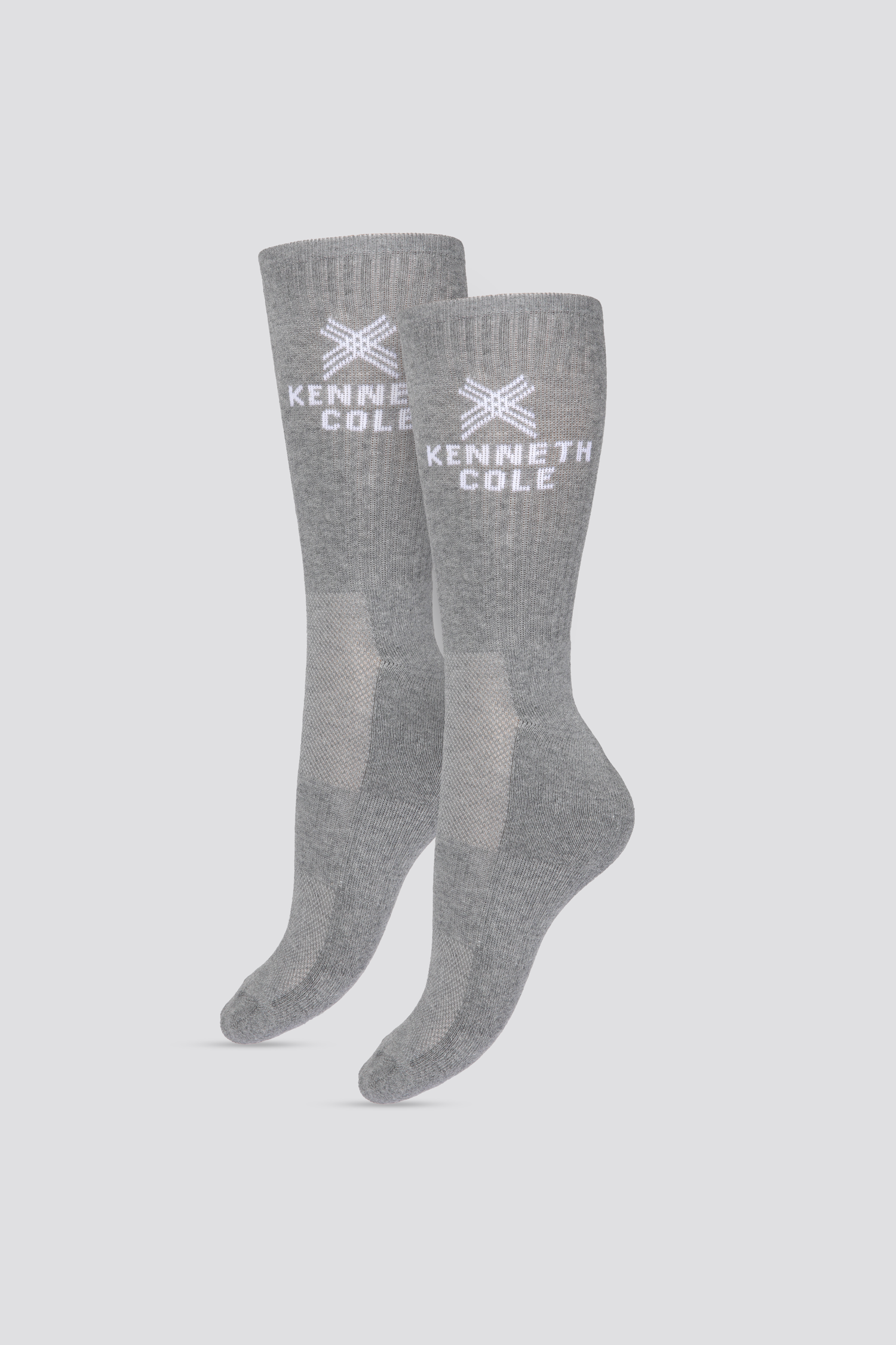 מארז 2 זוגות גרבי ספורט גבוהים בצבע אפור