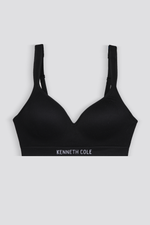 חזייה ריב סימלס מרופדת בצבע שחור