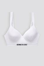 חזייה ריב סימלס מרופדת בצבע לבן